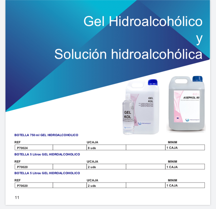 Gel hidroalcoholico 