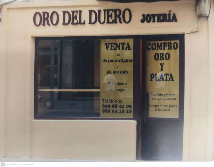 ORO DEL DUERO,  compra- venta de metales preciosos y venta de joyas antiguas y de ocasión.