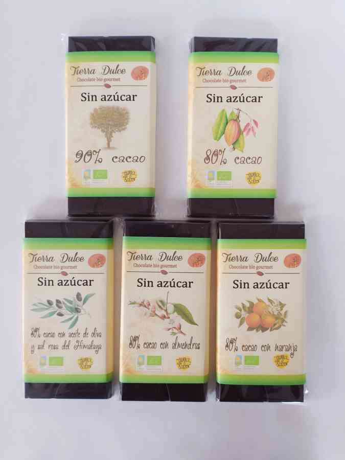 Lote de chocolate sin azúcar